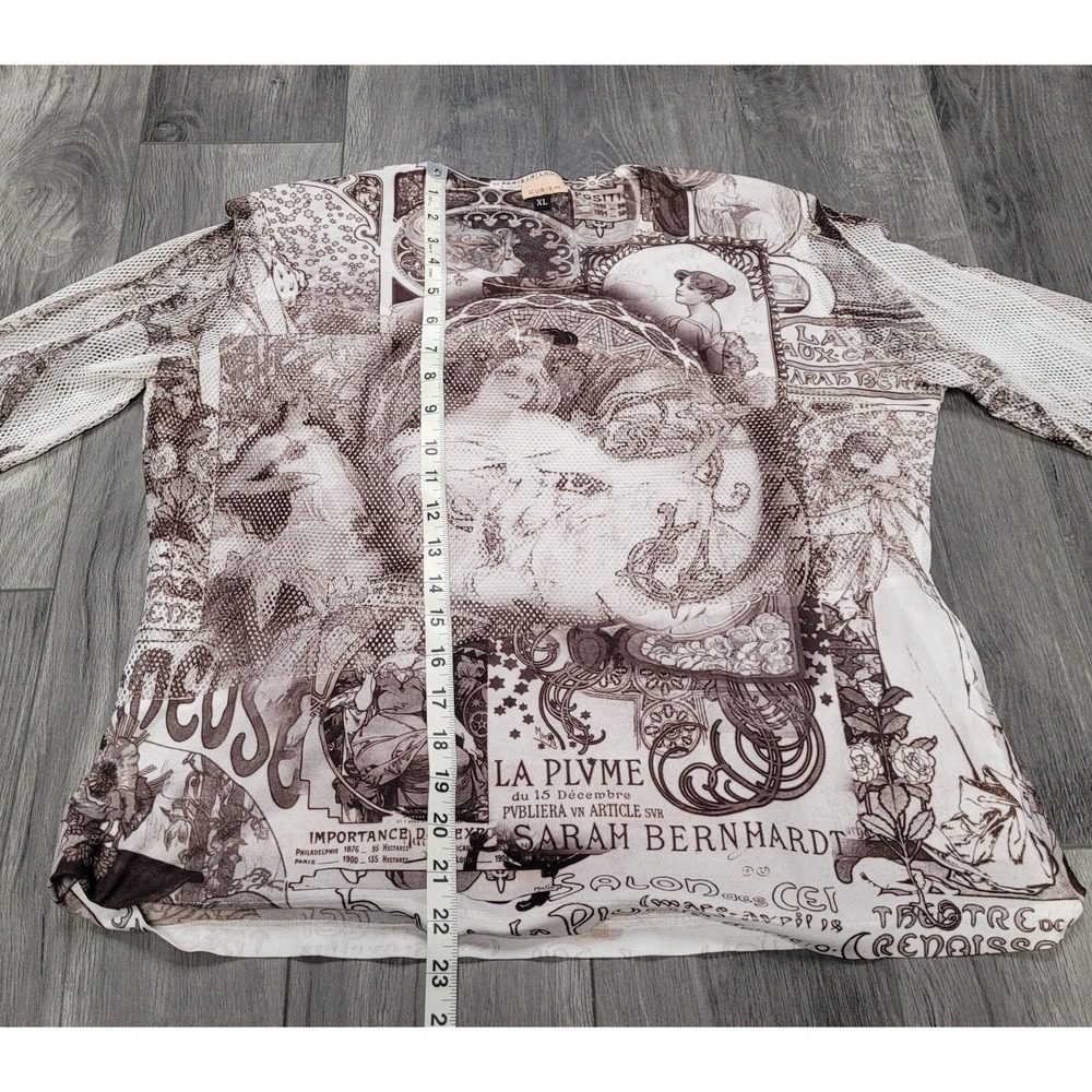 Women's Cubism 3/4 Sleeve Shirt Size XL Sarah Bernhardt - Picture 5 of 7
